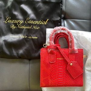 Nathaniel Noir The python mini purse (Monaco Red)